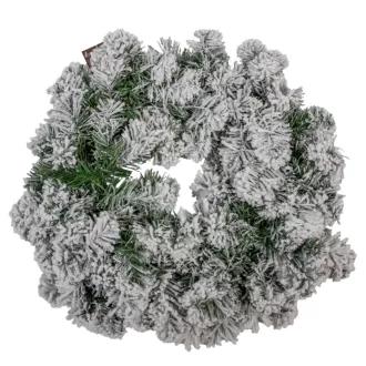 Fenyő koszorú havas D50cm