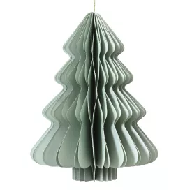 Papír lampion fenyő menta M40cm D30cm