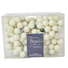 Üveggömb pick gyapjú fehér fényes 2cm 12db-os