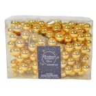 Üveggömb pick világosarany fényes 2cm 12db-os