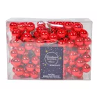 Üveggömb pick piros fényes 2cm 12db-os