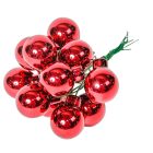 Üveggömb pick bordó fényes 2cm 12db-os