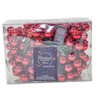 Üveggömb pick bordó fényes 2cm 12db-os