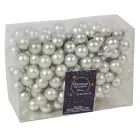 Üveggömb pick ezüst matt 2cm 12db-os