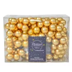 Üveggömb pick világosarany matt 2cm 12db-os