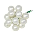 Üveggömb pick téli fehér matt 2cm 12db-os