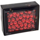 Üveggömb pick piros fényes 2,5cm 12db-os