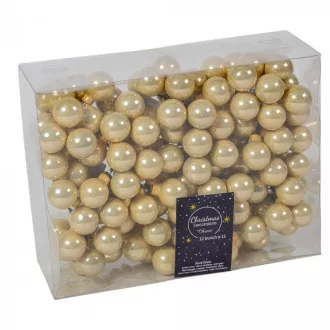 Üveggömb pick gyöngy fényes 2,5cm 12db-os