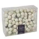 Üveggömb pick téli fehér fényes 2,5cm 12db-os