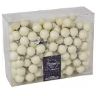 Üveggömb pick gyapjú fehér matt 2,5cm 12db-os