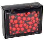 Üveggömb pick piros matt 2,5cm 12db-os