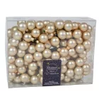 Üveggömb pick gyöngy matt 2,5cm 12db-os