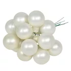 Üveggömb pick téli fehér matt 2,5cm 12db-os