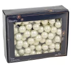 Üveggömb pick téli fehér matt 2,5cm 12db-os