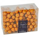 Üveggömb pick borostyán fényes 2cm 12db-os