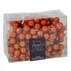 Üveggömb pick terra barna fényes 2cm 12db-os