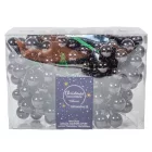 Üveggömb pick fekete fényes 2cm 12db-os