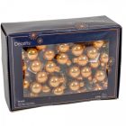 Üveggömb pick gyömbér barna fényes 2cm 12db-os