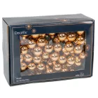 Üveggömb pick pekándió barna fényes  2cm 12db-os