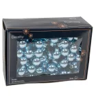 Üveggömb pick jég kék fényes 2cm 12db-os