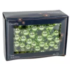 Üveggömb pick zöld tea fényes 2cm 12db-os