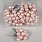 Üveggömb pick rózsaszín matt 2cm 12db-os