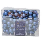 Üveggömb pick éj kék matt 2cm 12db-os