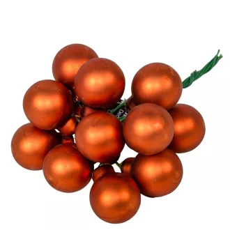 Üveggömb pick terra barna matt 2cm 12db-os