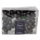 Üveggömb pick fekete matt 2cm 12db-os