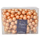 Üveggömb pick tejkaramell matt 2cm 12db-os