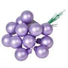 Üveggömb pick világoslila matt 2cm 12db-os