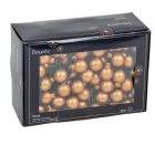 Üveggömb pick gyömbér barna matt 2cm 12db-os