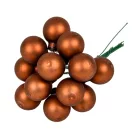 Üveggömb pick eszpresszó matt 2cm 12db-os