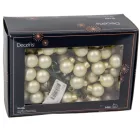 Üveggömb pick fehér menta matt 2cm 12db-os