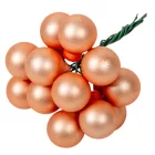 Üveggömb pick barack gyöngy matt 2cm 12db-os