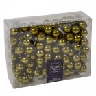 Üveggömb pick mohazöld fényes 2,5cm 12db-os