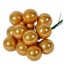 Üveggömb pick világosbarna 2,5cm 12db-os