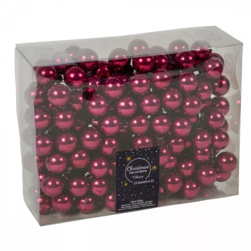 Üveggömb pick magnólia fényes 2,5cm 12db-os
