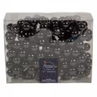 Üveggömb pick fekete fényes 2,5cm 12db-os