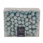 Üveggömb pick ködös kék fényes 2,5cm 12db-os