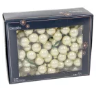 Üveggömb pick fehér menta fényes 2,5cm 12db-os