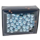 Üveggömb pick jég kék fényes 2,5cm 12db-os