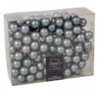 Üveggömb pick kő kék matt 2,5cm 12db-os