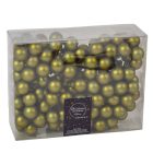 Üveggömb pick moha zöld matt 2,5cm 12db-os