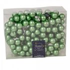 Üveggömb pick zsálya zöld matt 2,5cm 12db-os