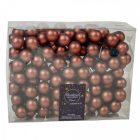 Üveggömb pick sötétbarna matt 2,5cm 12db-os