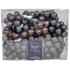 Üveggömb pick fekete matt 2,5cm 12db-os