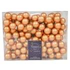 Üveggömb pick tejkaramell matt 2,5cm 12db-os