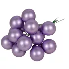 Üveggömb pick világoslila matt 2,5cm 12db-os