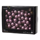 Üveggömb pick kristály lila matt 2,5cm 12db-os